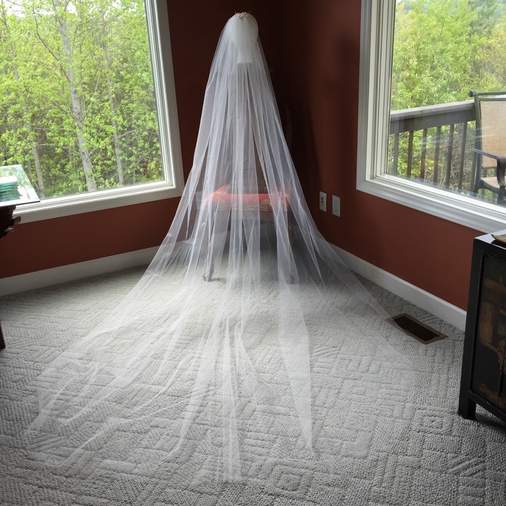 For Dawn- NWT Custom cathedral length veil.